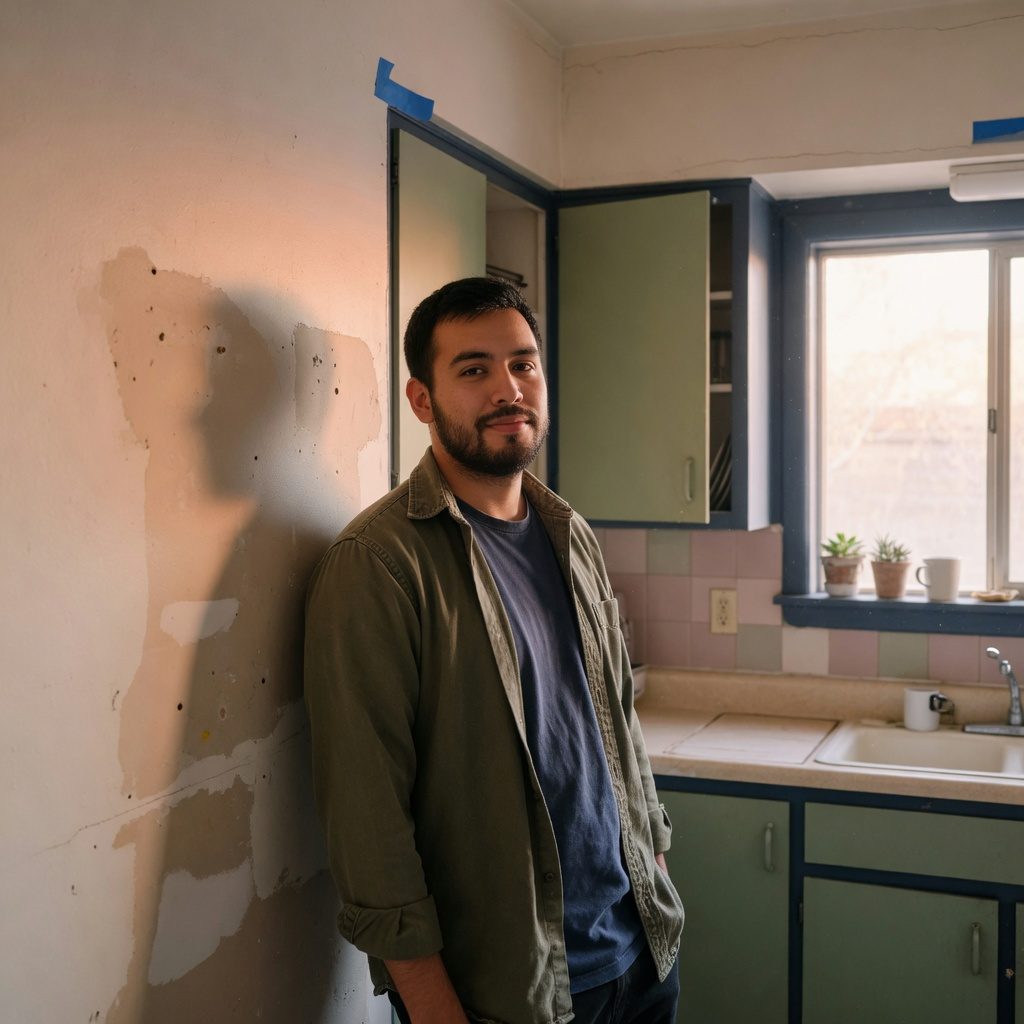 Tucson homeowner in a repaired kitchen