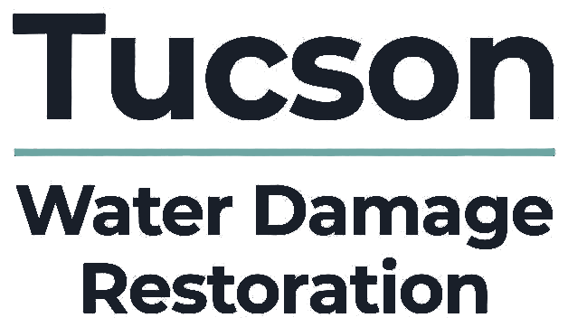 Tucson Water Damage Restoration wordmark, dark text on transparent, for the light header